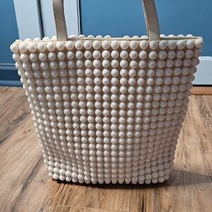 SIMON Styled By Earnest Slum Vintage White Women's Beaded Bag
